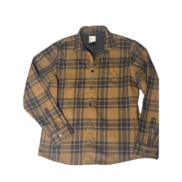 VUORI PLAID FLEECE LINED MENS SHACKET SHIRT SZ L - Picture 1 of 6
